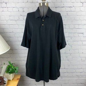 Hoi Houston Overseas Imports California Mens Black Polo Shirt Sz 2XL Cotton